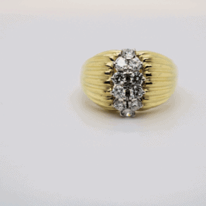 Brillant Ring – Diamond Ring – 55 – 0.90ct – Gelbgold 585 10 Brillanten