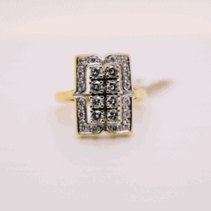 Brillant Ring – Diamond Ring – 63 – 0.90ct – Gelbgold 585 – 14K – 24 Brillanten