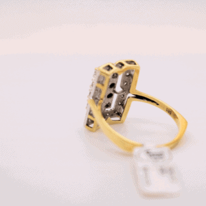 Brillant Ring – Diamond Ring – 63 – 0.90ct – Gelbgold 585 – 14K – 24 Brillanten